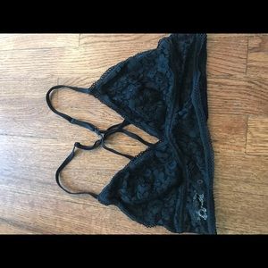 Black lace bralette
